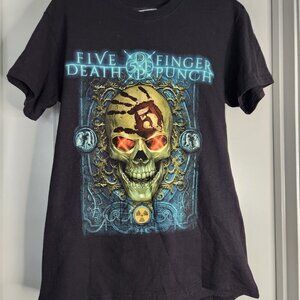 Five Finger Death Punch T-Shirt | Skull Graphic | Size M